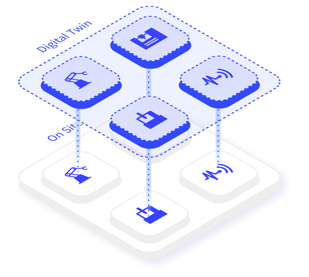 The Niagara data-model interface: a model library beside a live machine instance.